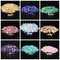 400 Pieces Natural Chip Stone Beads Multicolor 5-8mm Irregular Gemstones Healing Crystal Loose Rocks Bead Hole Drilled DIY for Bracelet Jewelry Making Crafting (5-8mm, Multicolor)